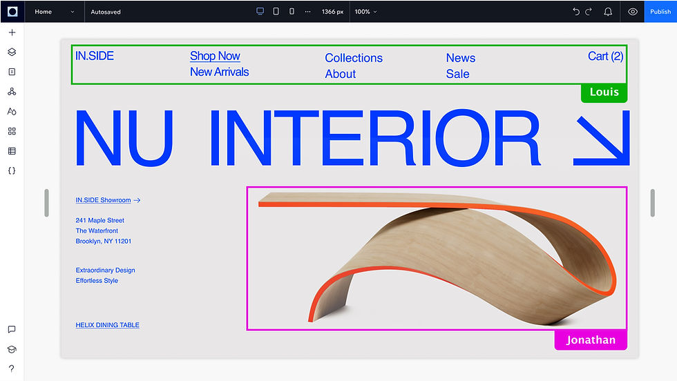 Wix Studio Editor interface screenshot from Wix